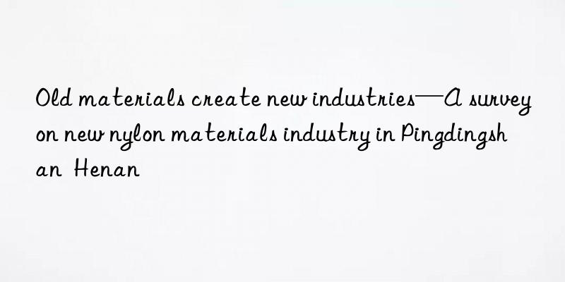 Old materials create new industries—A survey on new nylon materials industry in Pingdingshan Henan