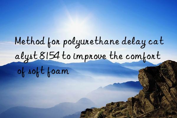 Method for polyurethane delay catalyst 8154 to improve the comfort of soft foam