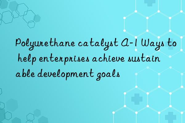 Polyurethane catalyst A-1 Ways to help enterprises achieve sustainable development goals
