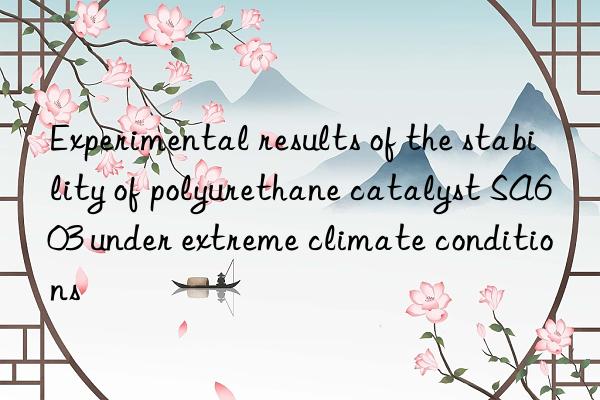 Experimental results of the stability of polyurethane catalyst SA603 under extreme climate conditions