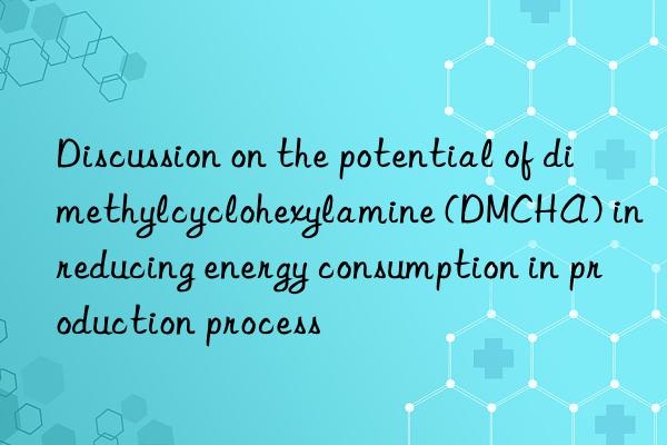 Discussion on the potential of dimethylcyclohexylamine (DMCHA) in reducing energy consumption in production process