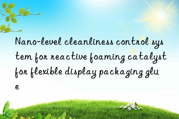Nano-level cleanliness control system for reactive foaming catalyst for flexible display packaging glue