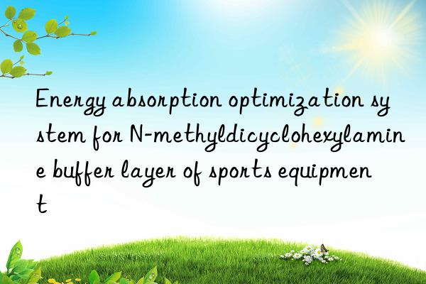 Energy absorption optimization system for N-methyldicyclohexylamine buffer layer of sports equipment