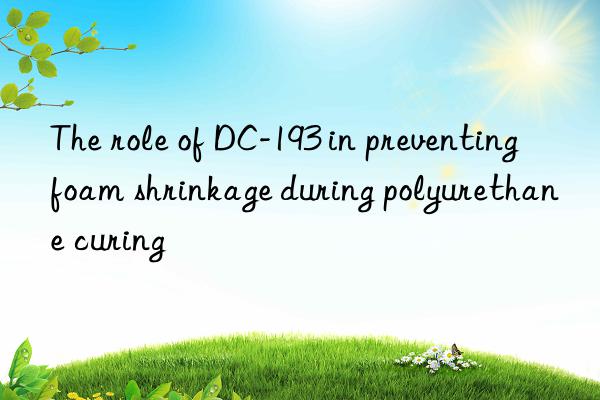 The role of DC-193 in preventing foam shrinkage during polyurethane curing