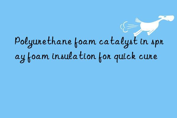 Polyurethane foam catalyst in spray foam insulation for quick cure