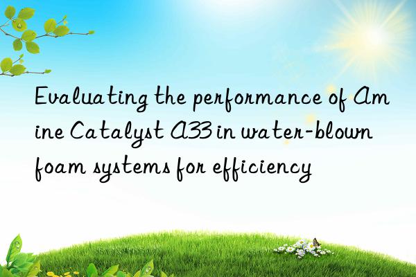 Evaluating the performance of Amine Catalyst A33 in water-blown foam systems for efficiency