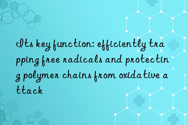 Its key function: efficiently trapping free radicals and protecting polymer chains from oxidative attack