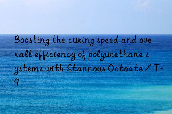 Boosting the curing speed and overall efficiency of polyurethane systems with Stannous Octoate / T-9