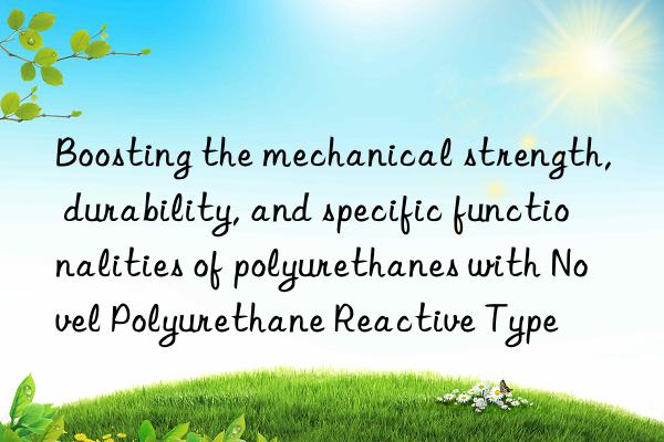 Boosting the mechanical strength, durability, and specific functionalities of polyurethanes with Novel Polyurethane Reactive Type