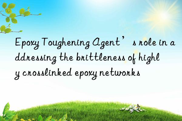 Epoxy Toughening Agent’s role in addressing the brittleness of highly crosslinked epoxy networks