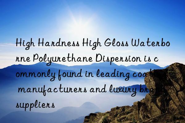 High Hardness High Gloss Waterborne Polyurethane Dispersion is commonly found in leading coating manufacturers and luxury brand suppliers