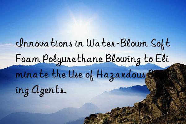 Innovations in Water-Blown Soft Foam Polyurethane Blowing to Eliminate the Use of Hazardous Blowing Agents.