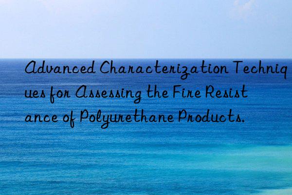 Advanced Characterization Techniques for Assessing the Fire Resistance of Polyurethane Products.