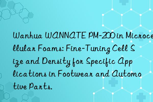 Wanhua WANNATE PM-200 in Microcellular Foams: Fine-Tuning Cell Size and Density for Specific Applications in Footwear and Automotive Parts.