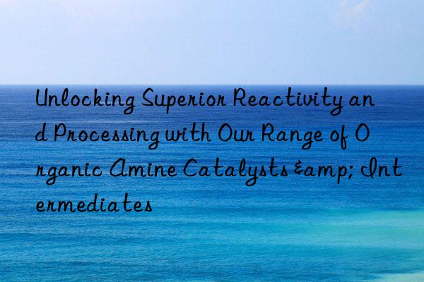 Unlocking Superior Reactivity and Processing with Our Range of Organic Amine Catalysts & Intermediates
