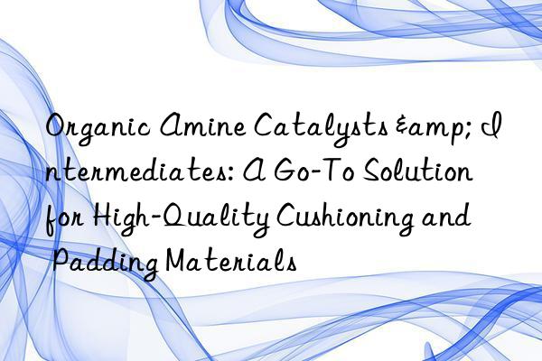 Organic Amine Catalysts & Intermediates: A Go-To Solution for High-Quality Cushioning and Padding Materials