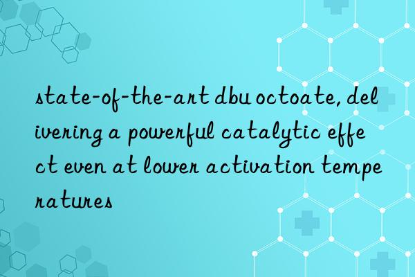state-of-the-art dbu octoate, delivering a powerful catalytic effect even at lower activation temperatures