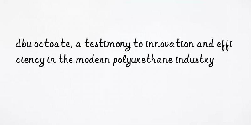 dbu octoate, a testimony to innovation and efficiency in the modern polyurethane industry