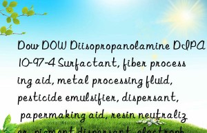 Dow  Diisopropanolamine DIPA 110-97-4 Surfactant, fiber processing aid, metal processing fluid, pesticide emulsifier, dispersant, papermaking aid, resin neutralizer, pigment dispersant, electrophoretic coating  and agent