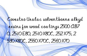 Uralac solventborne alkyd resins for wood coatings 2500 AB70, 2510 E80, 2510 X80C, 252 X75, 2530 X80C, 2550 X70C, 2560 X70