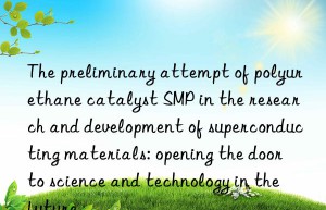 The preliminary attempt of polyurethane catalyst SMP in the research and development of superconducting materials: opening the door to science and technology in the future