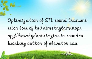 Optimization of STL sound transmission loss of tri(dimethylaminopropyl)hexahydrotriazine in sound-absorbing cotton of elevator car