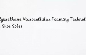 Polyurethane Microcellular Foaming Technology for Shoe Soles