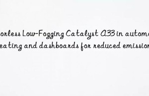 Odorless Low-Fogging Catalyst A33 in automotive seating and dashboards for reduced emissions