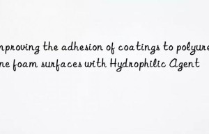 Improving the adhesion of coatings to polyurethane foam surfaces with Hydrophilic Agent