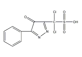 1-(2',5'-dichloro-4'-phenyl sulfonate)-3 -Methyl-5-pyrazolone structural formula