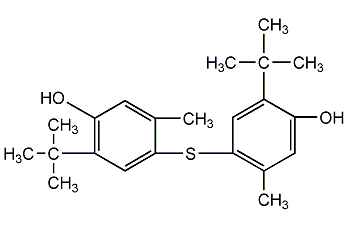 4,4'-Thiobis(6-tert-butyl-3-methylphenol) structural formula